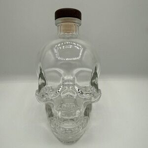 Crystal Head Skull Vodka Glass Bottle Cork Stop 750ml Liquor Empty Dan Ackroyd